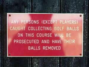 Golfers, Protect Your Balls Golfers, Protect Your Balls