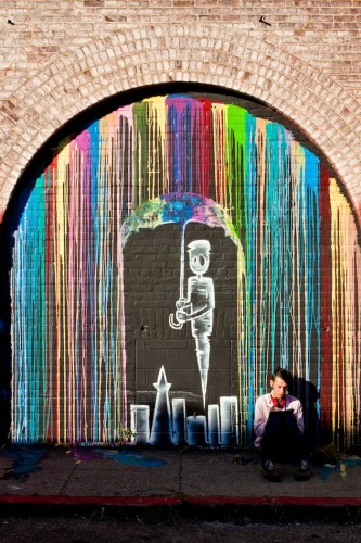 It's raining color. It's raining color.