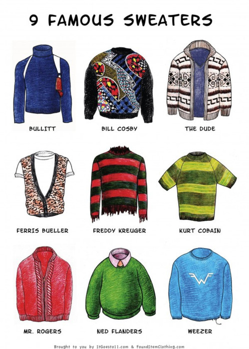 9 Famous Sweaters 9 Famous Sweaters
