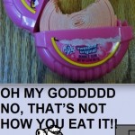 How not to eat Bubble Tape gum.
