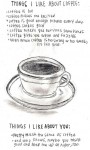 Things I like about coffee and things I like about you.