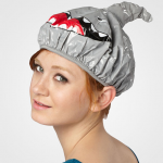 Nothing says sexy like a shark shower cap.