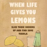 When life gives you lemons, slice those suckers up and find some tequila!