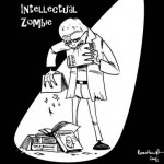 Intellectual Zombie eats books, not brains.